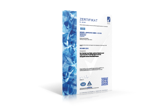Zertifikat DIN EN ISO 9001:2015
