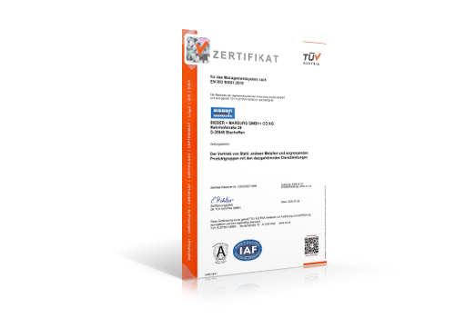 Zertifikat EN ISO 50001:2018