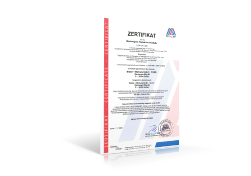 Zertifikat (WPK) EN 1090-1:2009+A1:2011