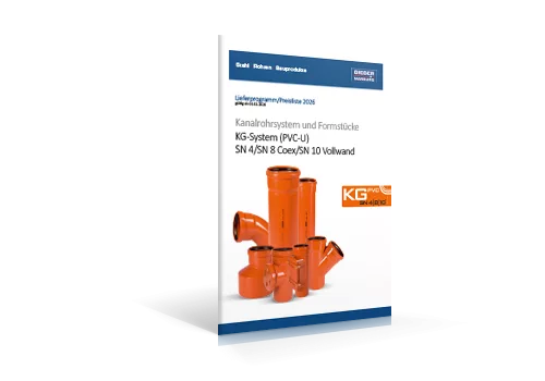 Bauprodukte – Tiefbau Kanalrohrsystem und Formstücke Preis­liste 2026